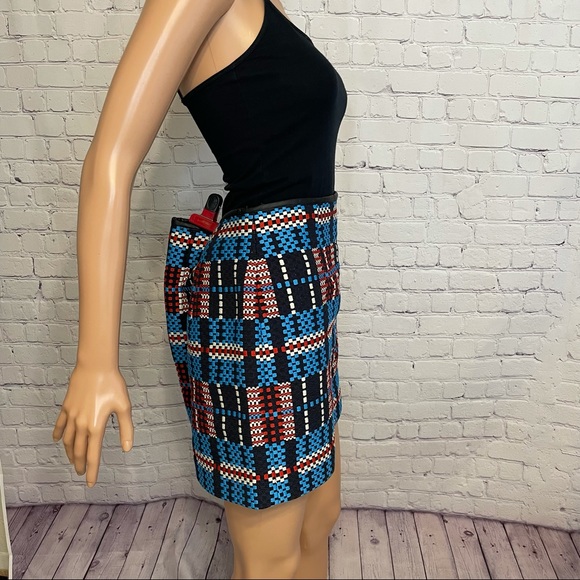 Zara Colorful Mini Skirt w/Zipper tribal print boho size large - Picture 6 of 11